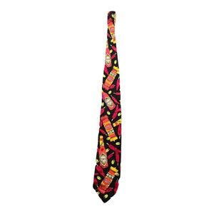 Bolero Addiction Hot Sauce Necktie Tie Olives Peppers Hot And Spicy 100% Silk